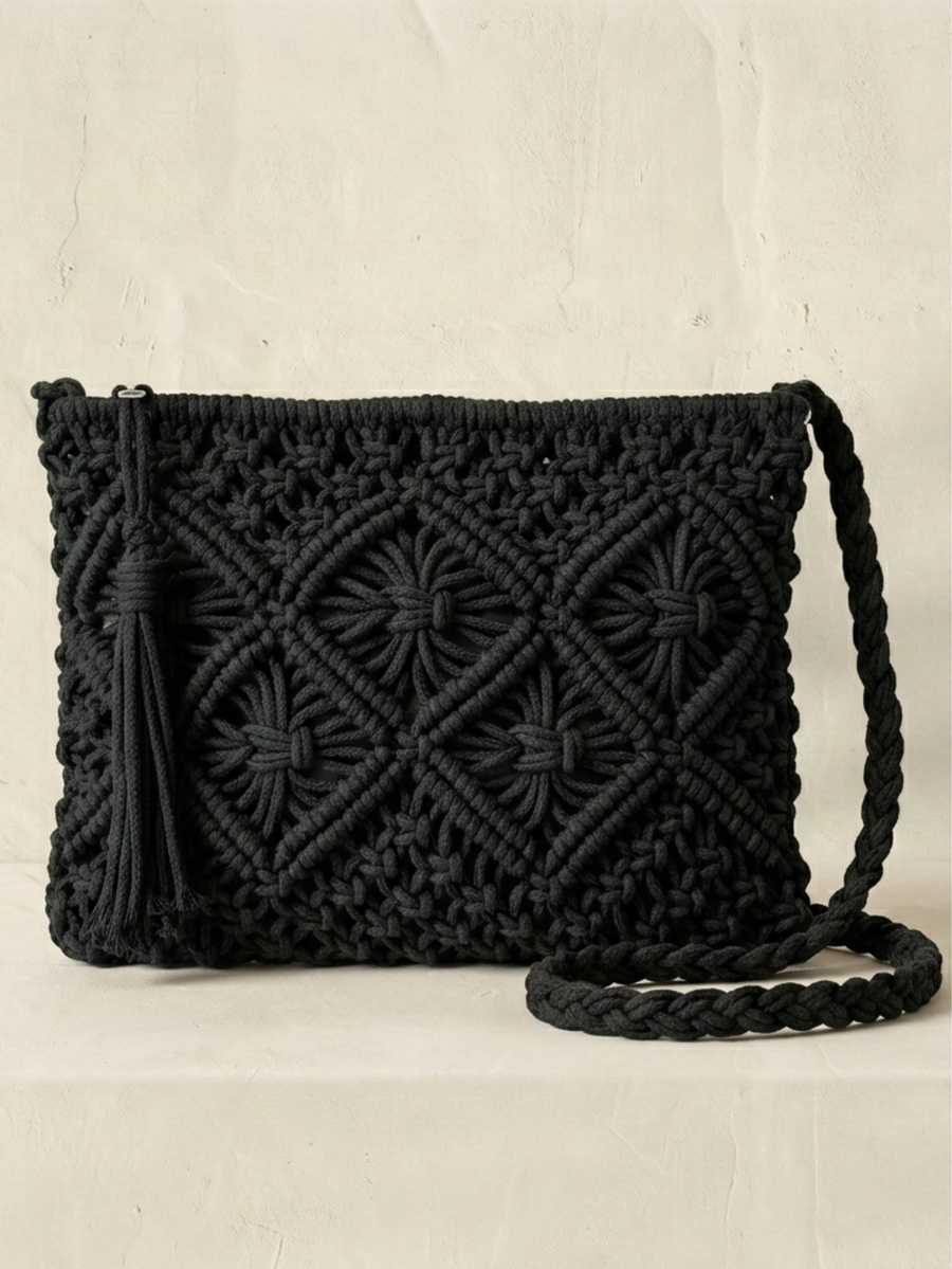Bolso bandolera tejido