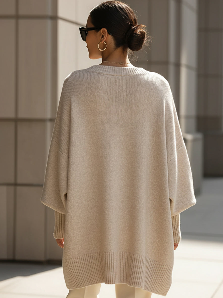 ELENA | Suéter poncho oversize de punto