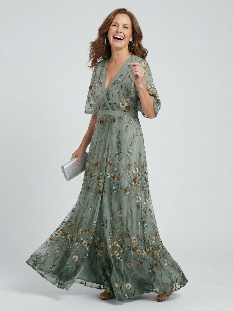 Selora vestido largo con estampado floral