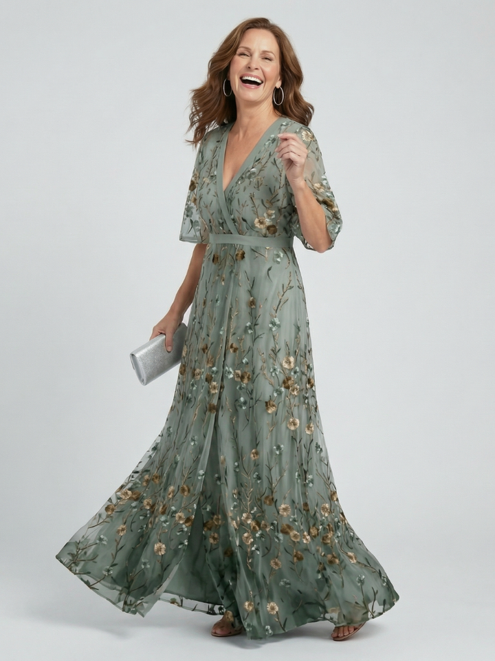 Selora vestido largo con estampado floral