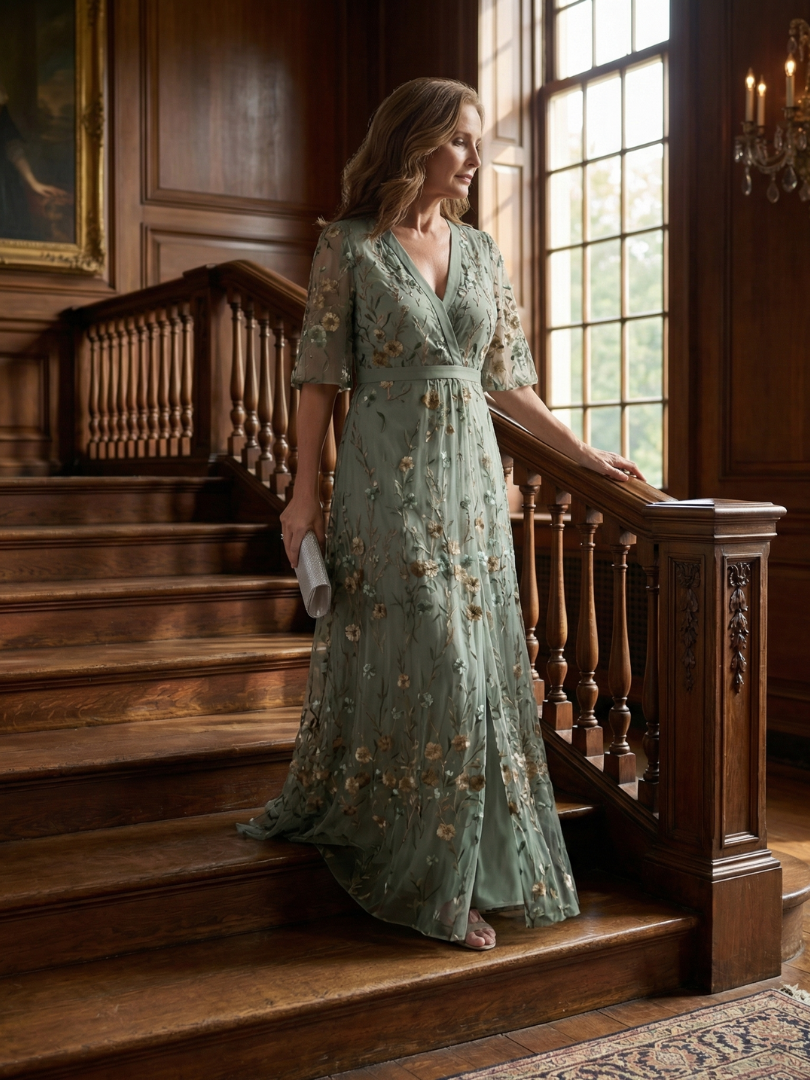 Selora vestido largo con estampado floral