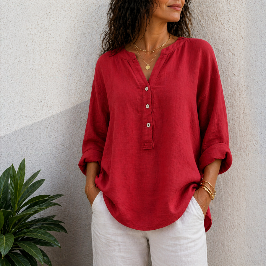 Isabel | Blusa elegante de cuello en V