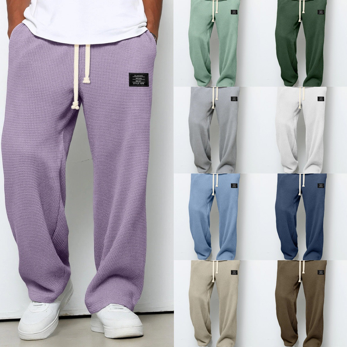 Nicolas | Pantalones de pierna ancha y cintura ajustable