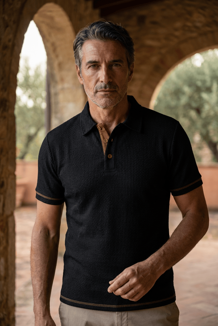 Spencer - Polo moderno para hombre, ligero y transpirable